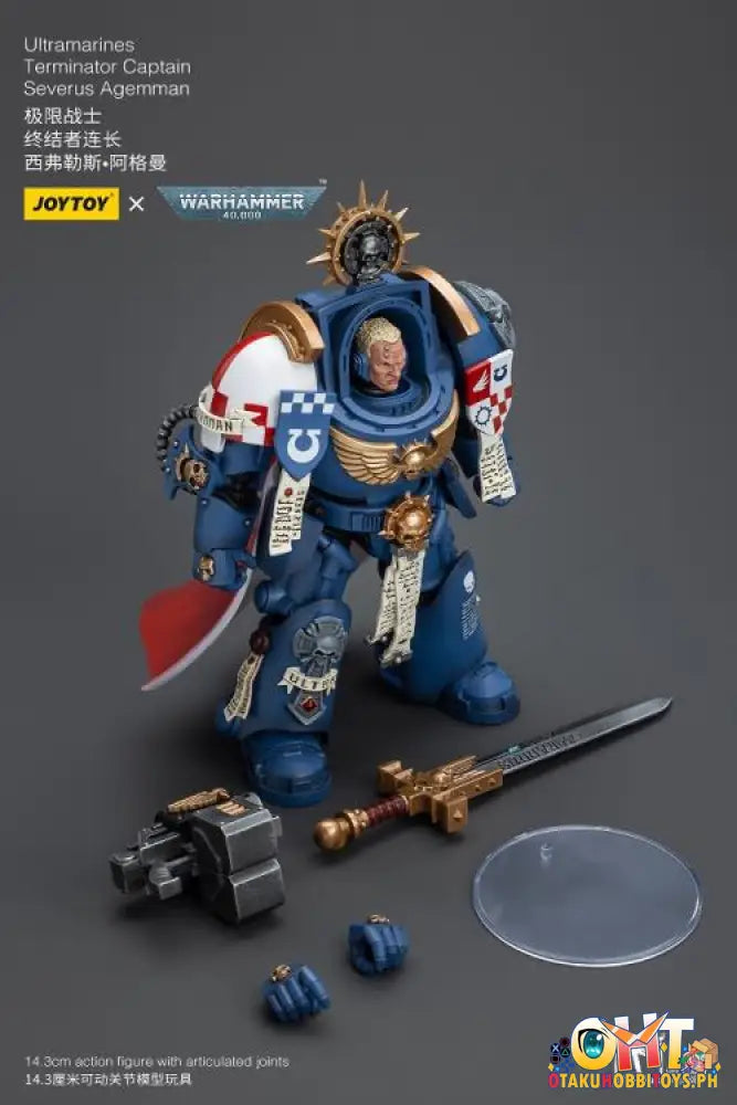 Joytoy Warhammer 40K 1/18 Ultramarines Terminator Captain Severus Agemman Jt9916 Articulated Figure