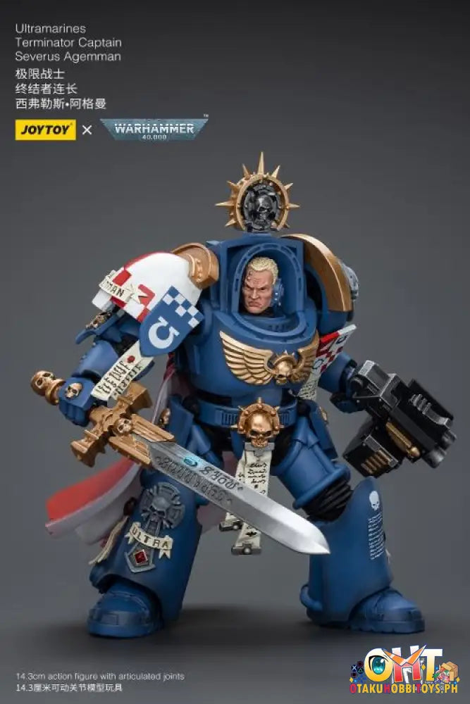 Joytoy Warhammer 40K 1/18 Ultramarines Terminator Captain Severus Agemman Jt9916 Articulated Figure