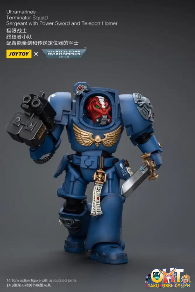 Joytoy Warhammer 40K 1/18 Ultramarines Terminator Squad Sergeant With Power Sword And Teleport