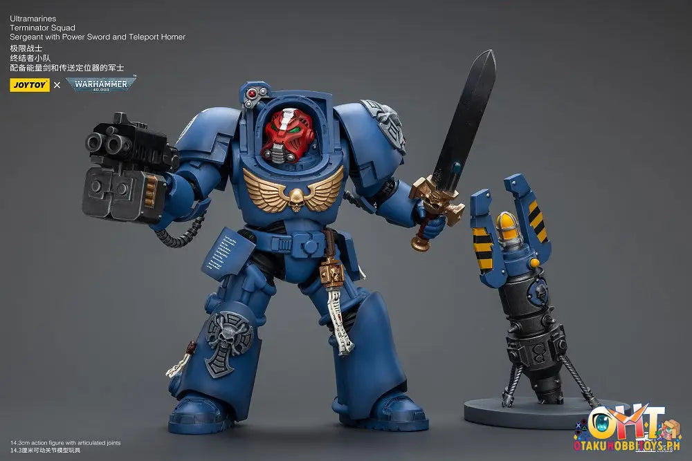 Joytoy Warhammer 40K 1/18 Ultramarines Terminator Squad Sergeant With Power Sword And Teleport