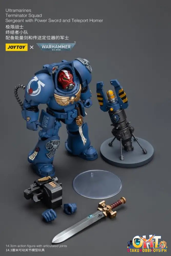 Joytoy Warhammer 40K 1/18 Ultramarines Terminator Squad Sergeant With Power Sword And Teleport