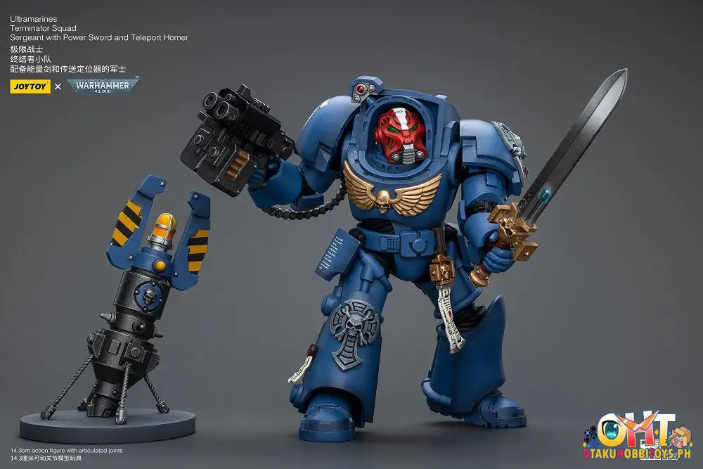 Joytoy Warhammer 40K 1/18 Ultramarines Terminator Squad Sergeant With Power Sword And Teleport