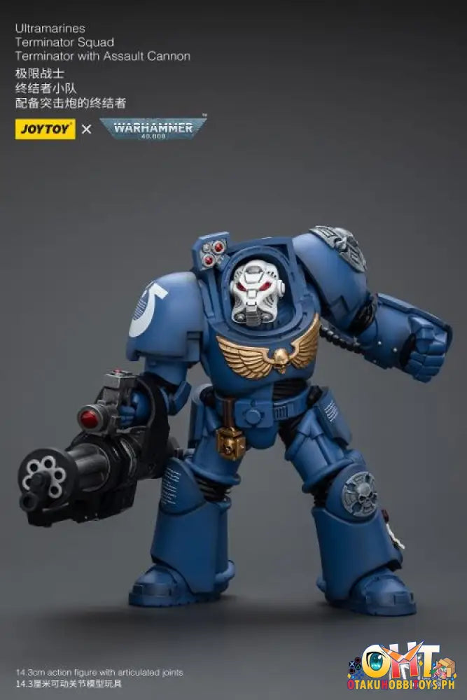Joytoy Warhammer 40K 1/18 Ultramarines Terminator Squad With Assault Cannon Jt9947 Articulated