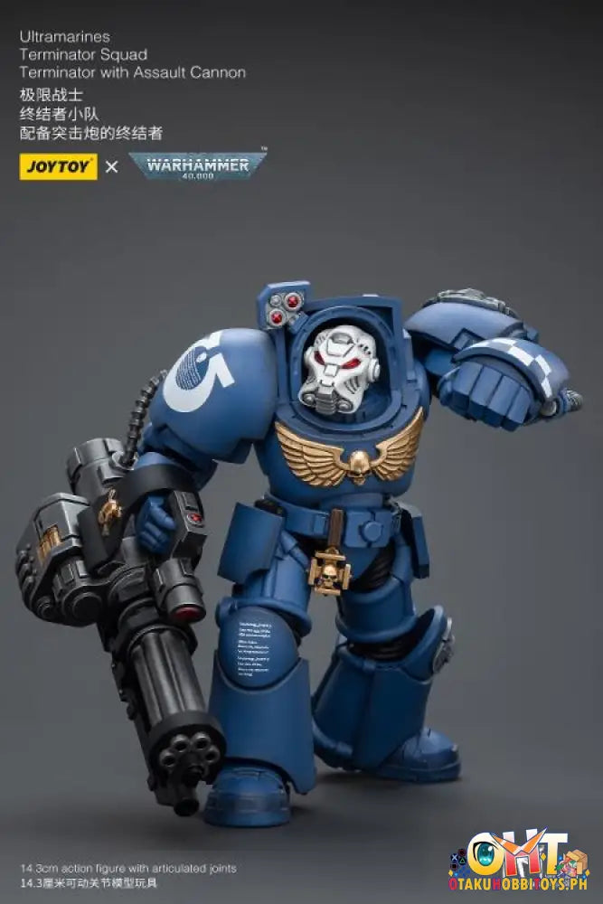 Joytoy Warhammer 40K 1/18 Ultramarines Terminator Squad With Assault Cannon Jt9947 Articulated