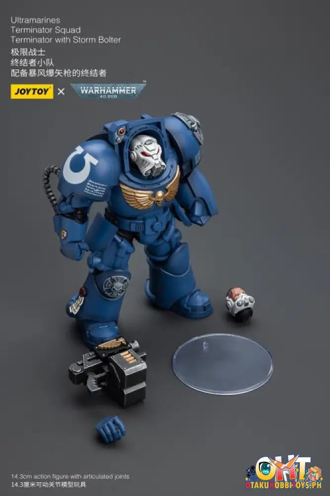 Joytoy Warhammer 40K 1/18 Ultramarines Terminator Squad With Storm Bolter Jt9930 Articulated Figure