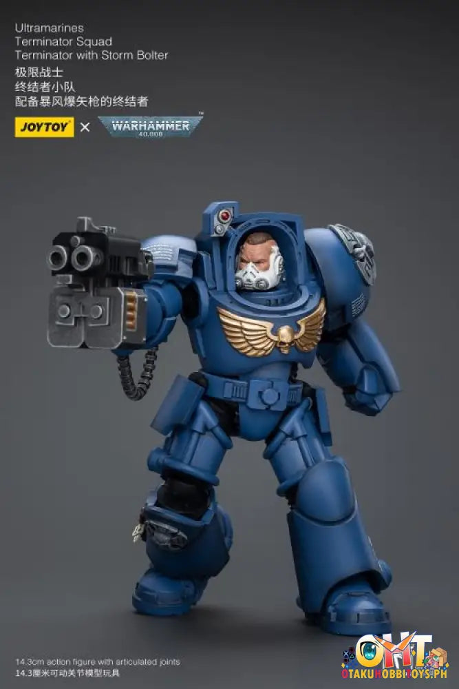 Joytoy Warhammer 40K 1/18 Ultramarines Terminator Squad With Storm Bolter Jt9930 Articulated Figure