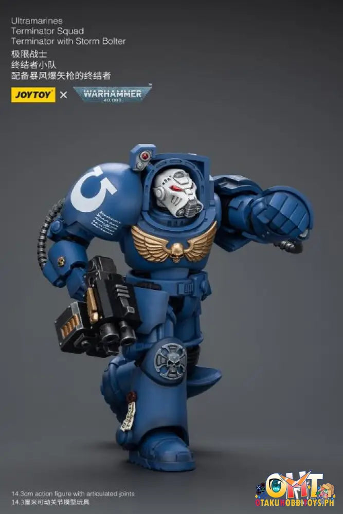 Joytoy Warhammer 40K 1/18 Ultramarines Terminator Squad With Storm Bolter Jt9930 Articulated Figure