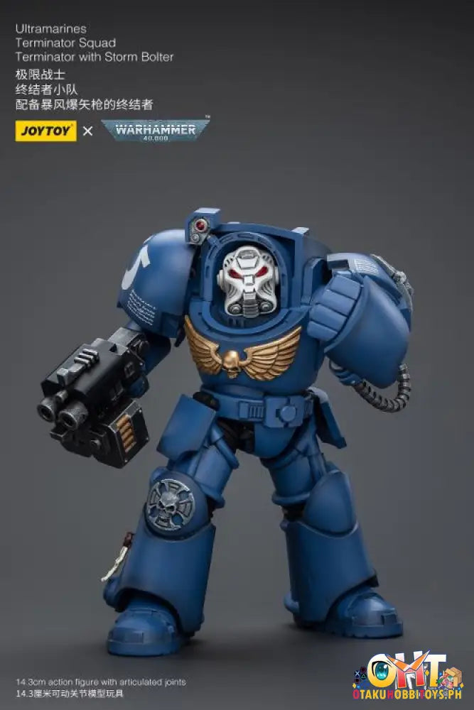 Joytoy Warhammer 40K 1/18 Ultramarines Terminator Squad With Storm Bolter Jt9930 Articulated Figure