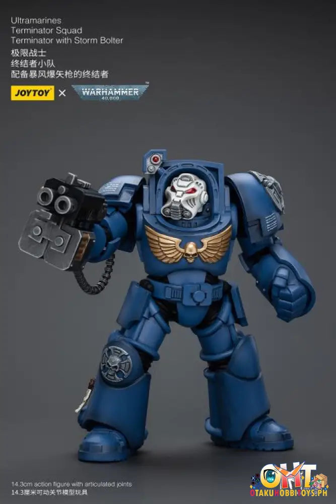 Joytoy Warhammer 40K 1/18 Ultramarines Terminator Squad With Storm Bolter Jt9930 Articulated Figure