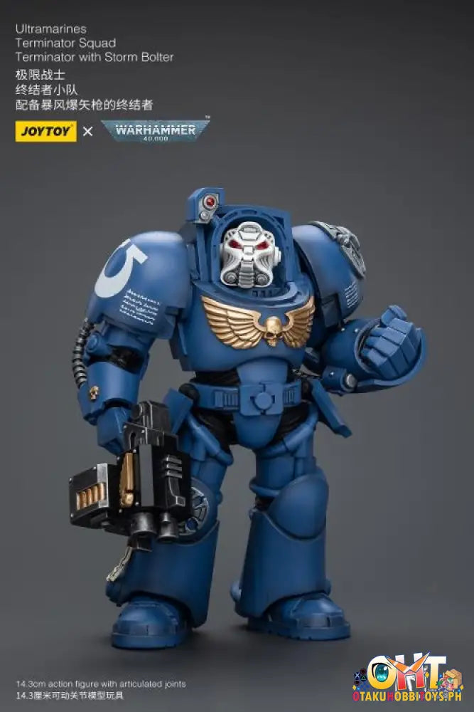 Joytoy Warhammer 40K 1/18 Ultramarines Terminator Squad With Storm Bolter Jt9930 Articulated Figure
