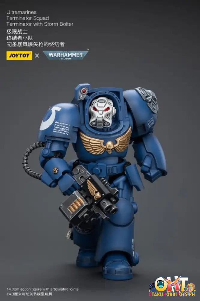 Joytoy Warhammer 40K 1/18 Ultramarines Terminator Squad With Storm Bolter Jt9930 Articulated Figure
