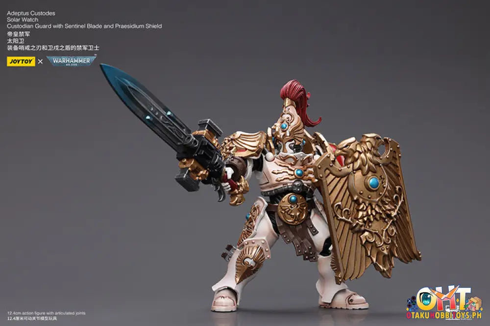 Joytoy Warhammer 40K 1/18 Adeptus Custodes Solar Watch Custodian Guard With Sentinel Blade And