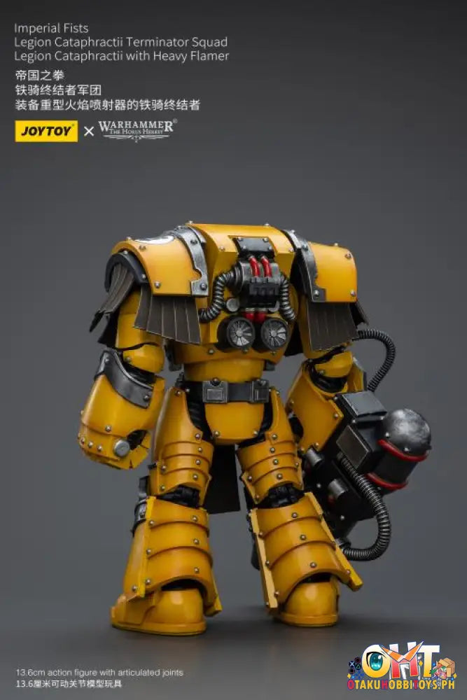 Joytoy Warhammer 40K 1/18 Imperial Fists Legion Cataphractii Terminator Squad Sergeant With Heavy