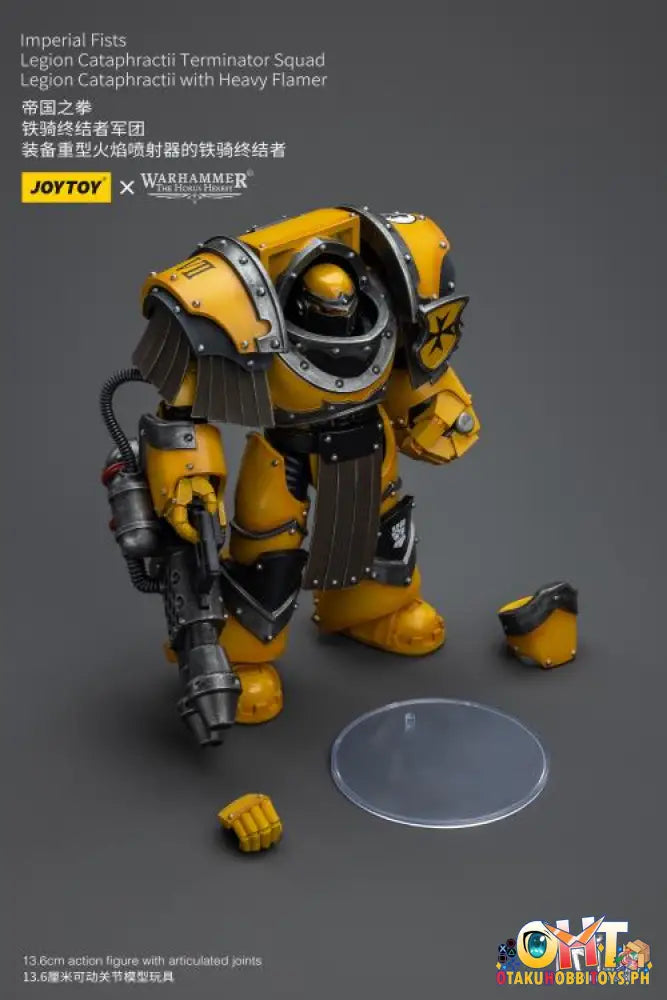 Joytoy Warhammer 40K 1/18 Imperial Fists Legion Cataphractii Terminator Squad Sergeant With Heavy