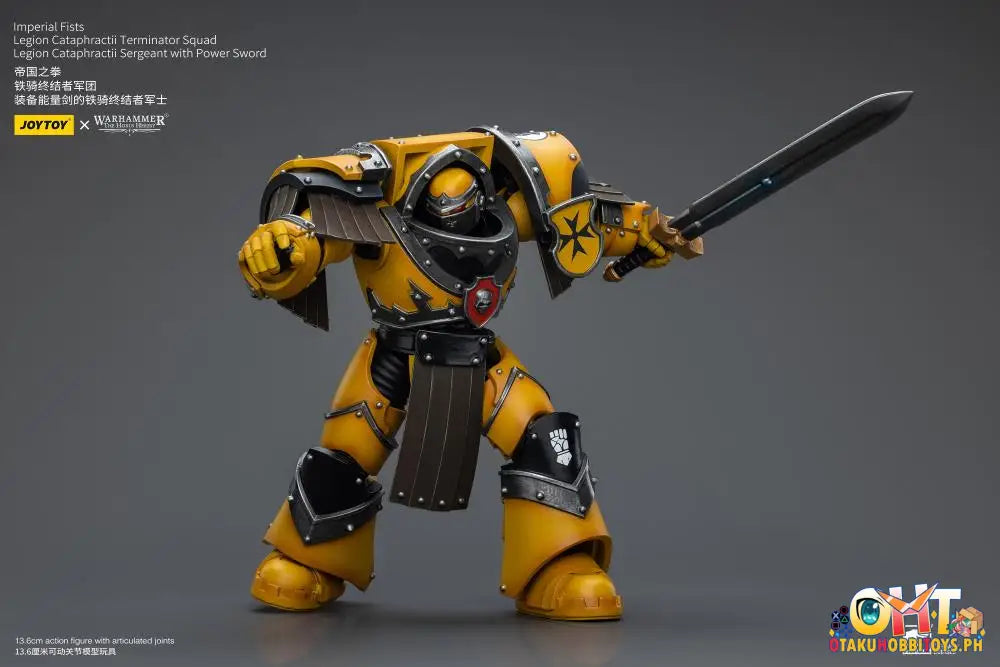 Joytoy Warhammer 40K 1/18 Imperial Fists Legion Cataphractii Terminator Squad Sergeant With Power