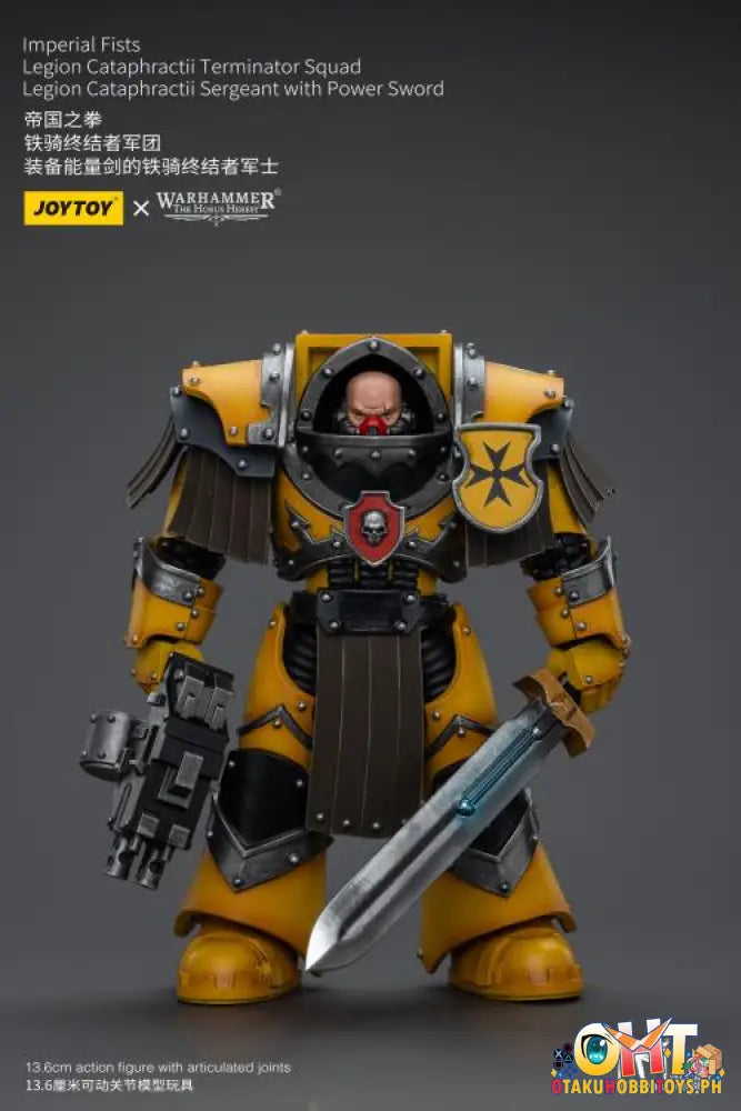 Joytoy Warhammer 40K 1/18 Imperial Fists Legion Cataphractii Terminator Squad Sergeant With Power