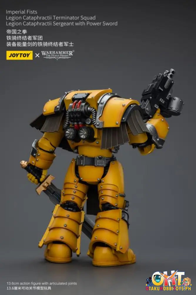 Joytoy Warhammer 40K 1/18 Imperial Fists Legion Cataphractii Terminator Squad Sergeant With Power