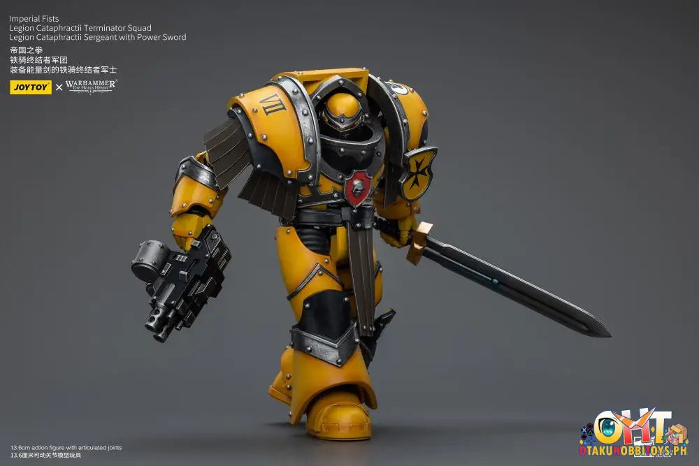 Joytoy Warhammer 40K 1/18 Imperial Fists Legion Cataphractii Terminator Squad Sergeant With Power