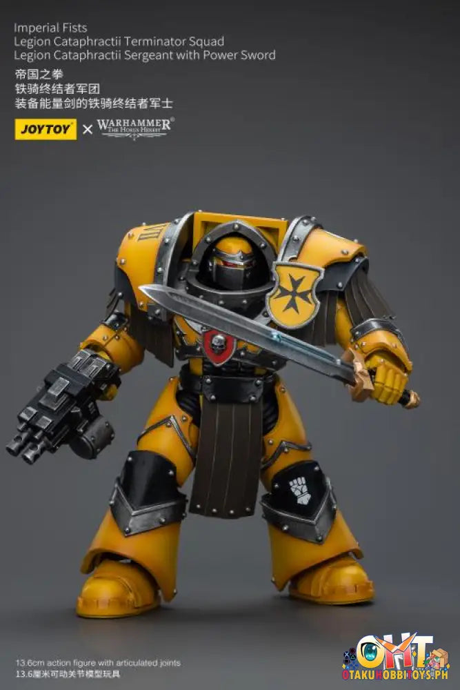 Joytoy Warhammer 40K 1/18 Imperial Fists Legion Cataphractii Terminator Squad Sergeant With Power