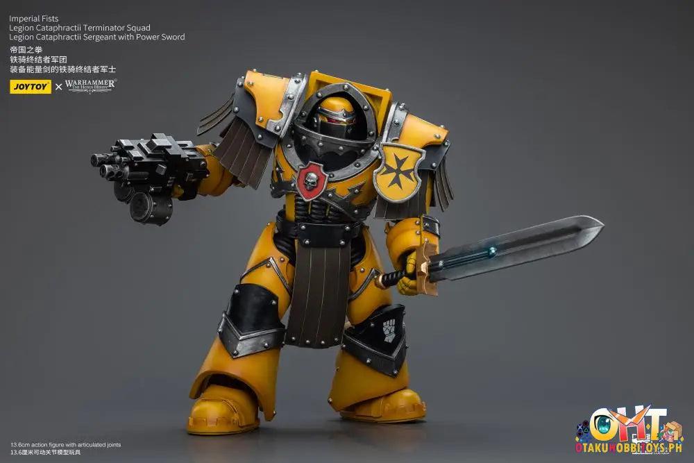 Joytoy Warhammer 40K 1/18 Imperial Fists Legion Cataphractii Terminator Squad Sergeant With Power