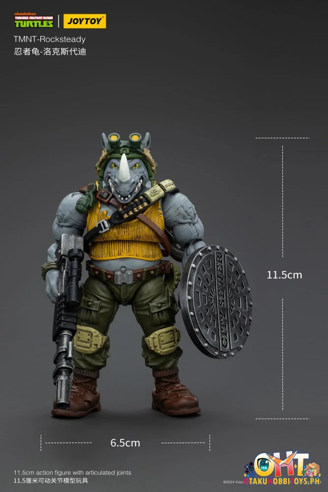 Jt8469 1/18 Tmnt Rocksteady Articulated Figure