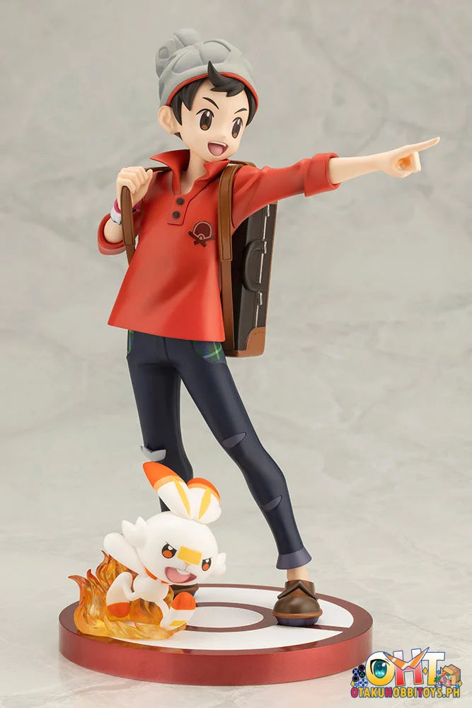 Kotobukiya 1/8 Pokémon Masaru With Hibany Artfx J Statue Scale Figure