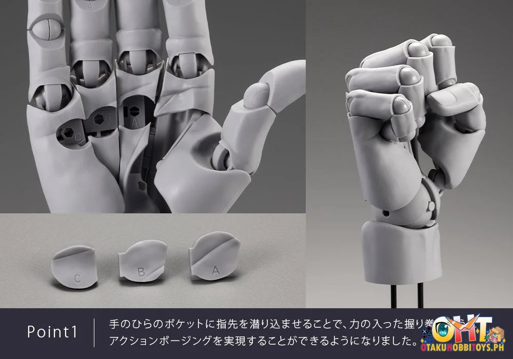 Kotobukiya ARTIST SUPPORT ITEM HAND MODEL MEN’S/L -GRAY- Plastic Model