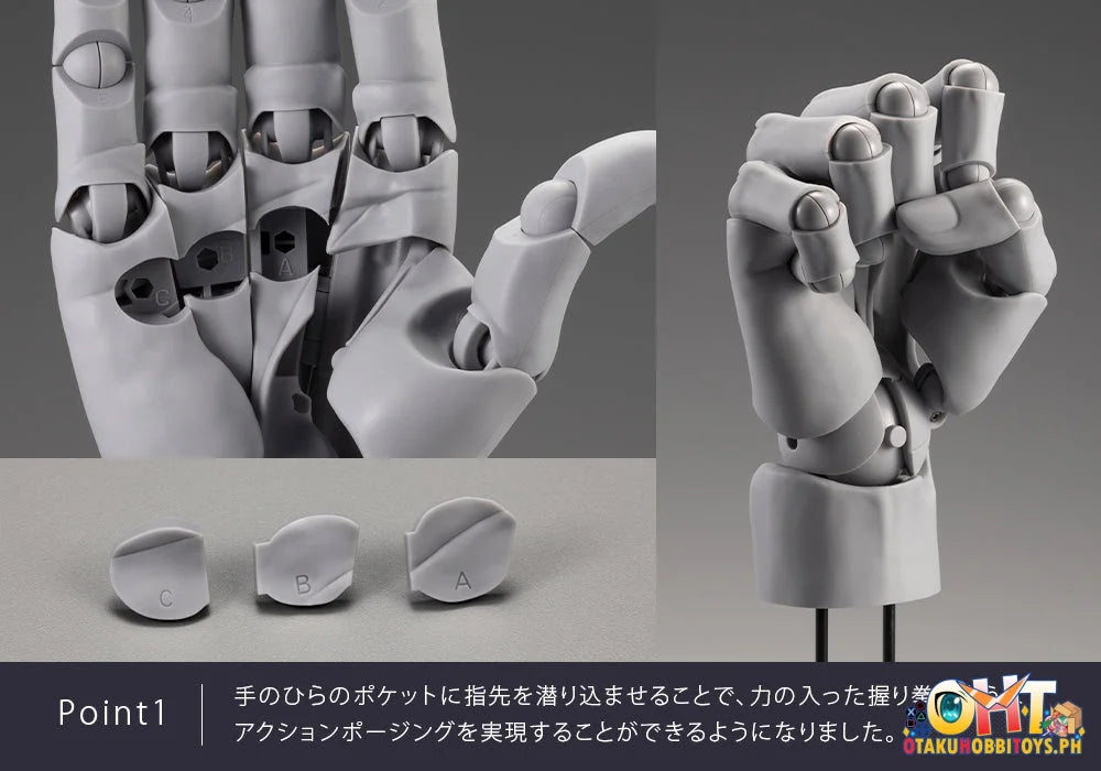 Kotobukiya ARTIST SUPPORT ITEM HAND MODEL MEN’S/L -WHITE- Plastic Model