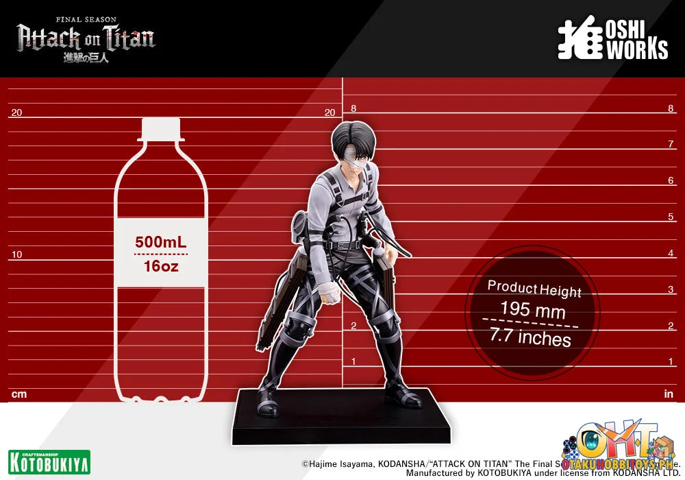 Kotobukiya Attack on Titan Levi Ackerman The Final Season ver. OSHI WORKS - Plastic Model