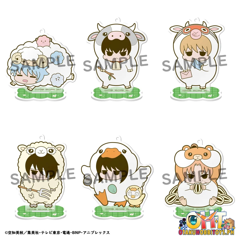Megahouse box of 6 - Acrylic Stand Gintama Prince Hata & Animal Paradise Farm of Love & Peace