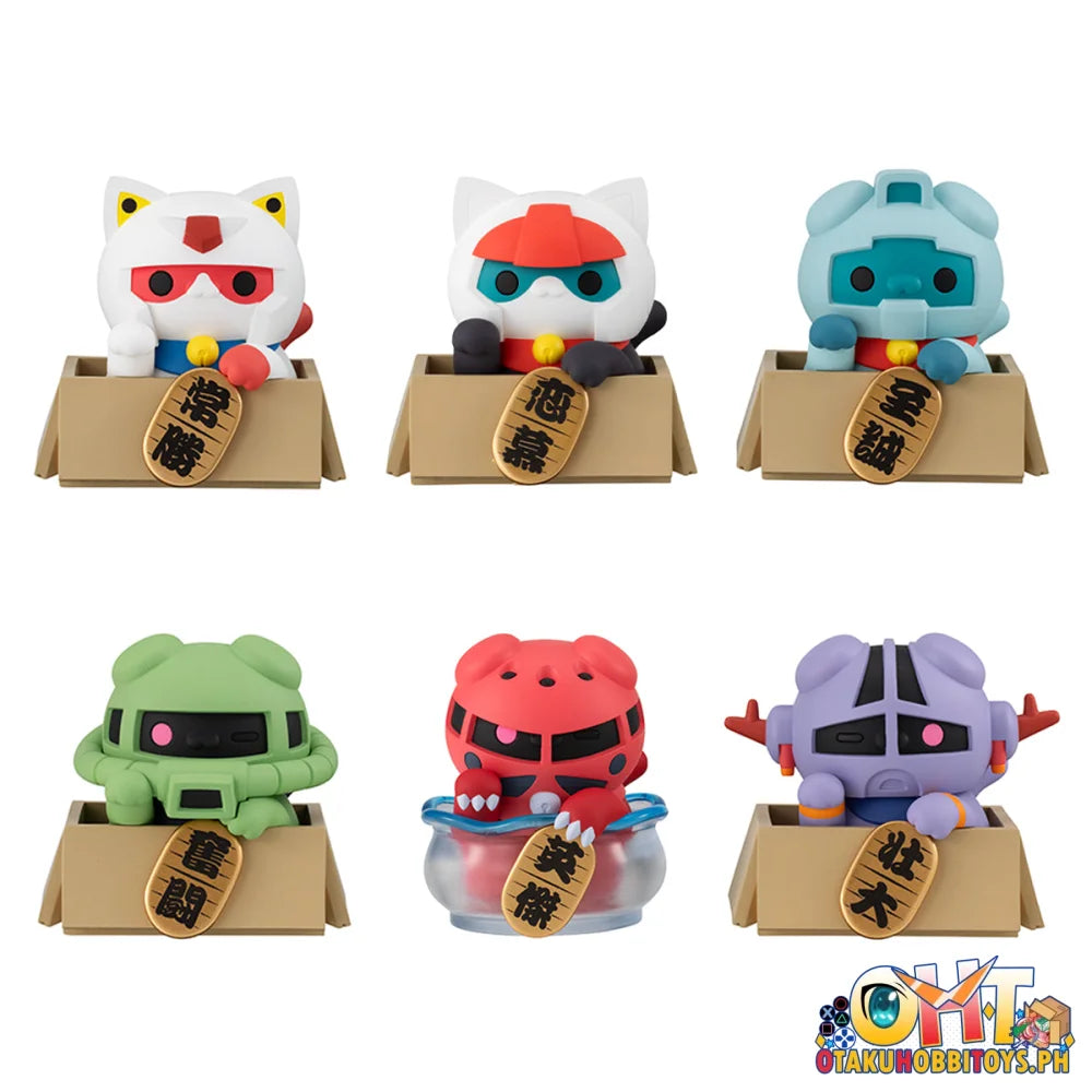 Megahouse BOX OF 6 - MEGA CAT PROJECT MOBILE SUIT GUNDAM NYANDAM ☆LUCKYCAT