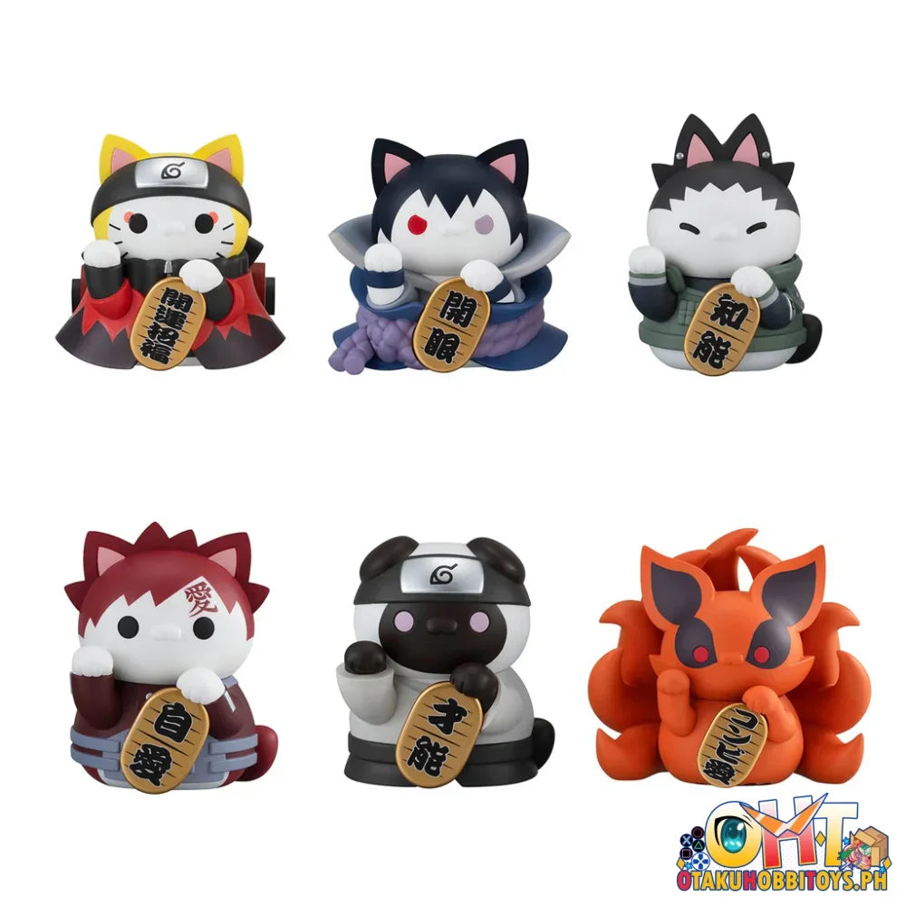 Megahouse Box Of 6 - Mega Cat Project Naruto Shippuden Nyaruto！Fortune Cats Naruto Uzumaki &