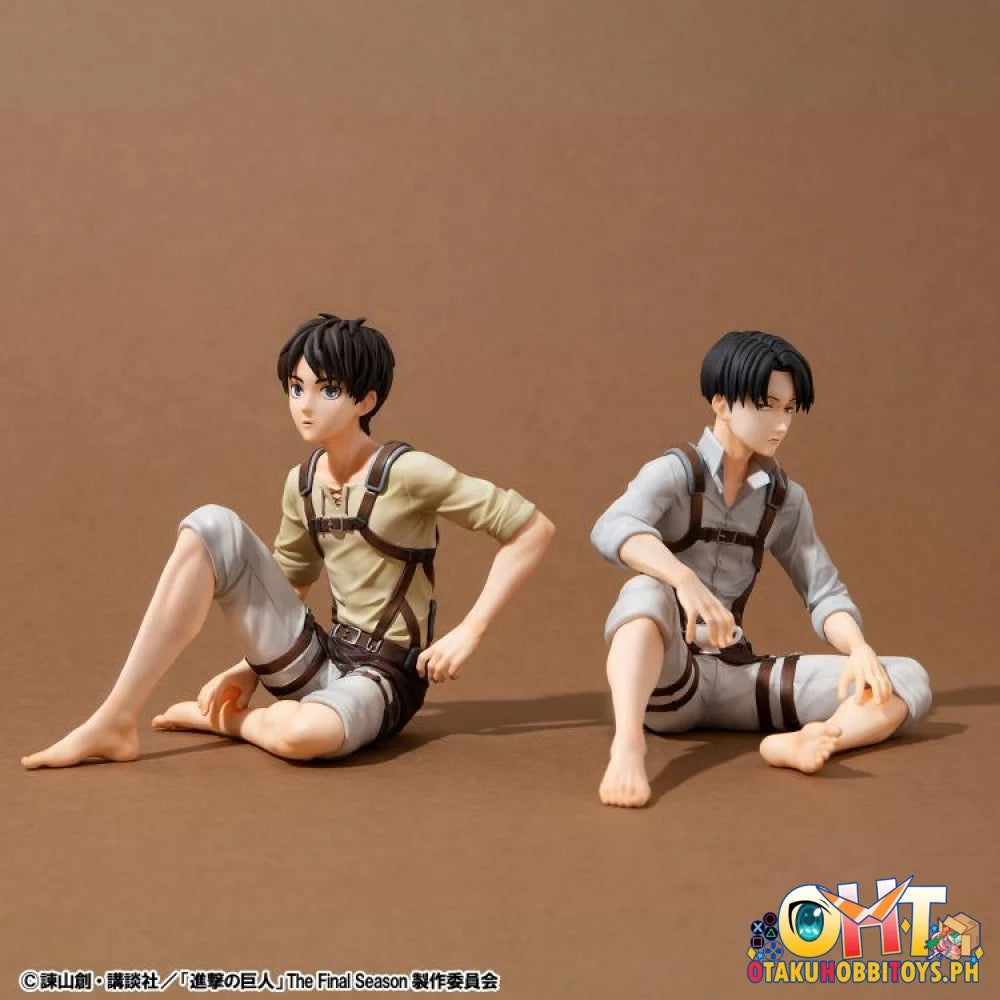 Megahouse G.E.M. Series Attack on Titan Palm Size Eren / Squad Captain Levi Set - Scale Figure