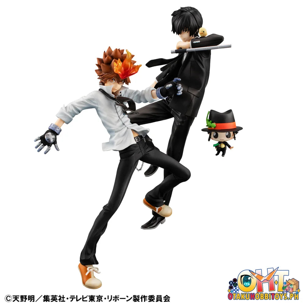 Megahouse G.E.M. Series Katekyo Hitman Reborn! Tsunayoshi Sawada & Kyoya Hibari & Reborn set (Repeat) Scale Figure