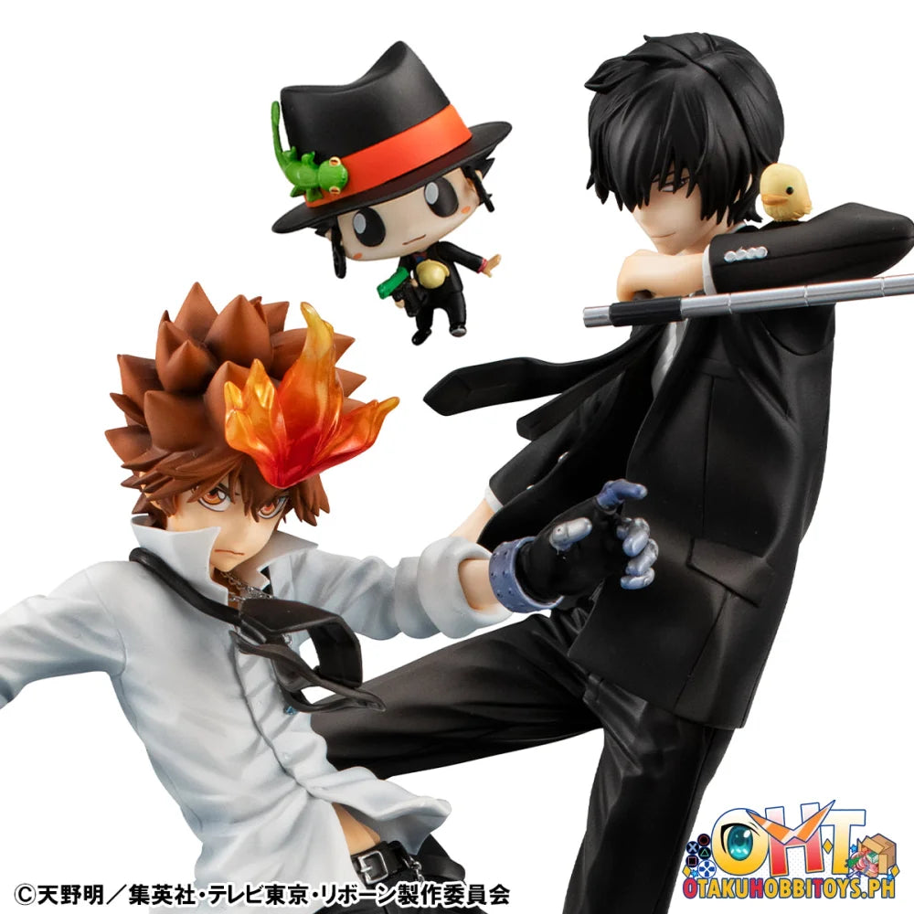 Megahouse G.E.M. Series Katekyo Hitman Reborn! Tsunayoshi Sawada & Kyoya Hibari & Reborn set (Repeat) Scale Figure