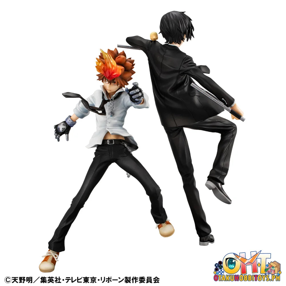 Megahouse G.E.M. Series Katekyo Hitman Reborn! Tsunayoshi Sawada & Kyoya Hibari & Reborn set (Repeat) Scale Figure