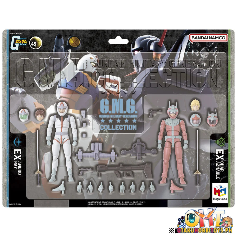 Megahouse G.M.G. COLLECTION EX 09 Mobile Suit Gundam Earth Federation Amuro Ray & Char Aznable Normal Suit Ver.[with