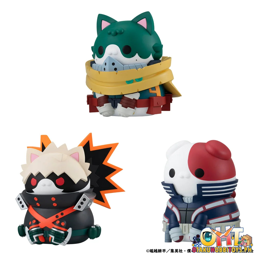 Megahouse MEGA CAT PROJECT My Hero AcademiaNyanto! The Big Heroaca Cats SeriesMidoriya & Bakugo & Todoroki set [with