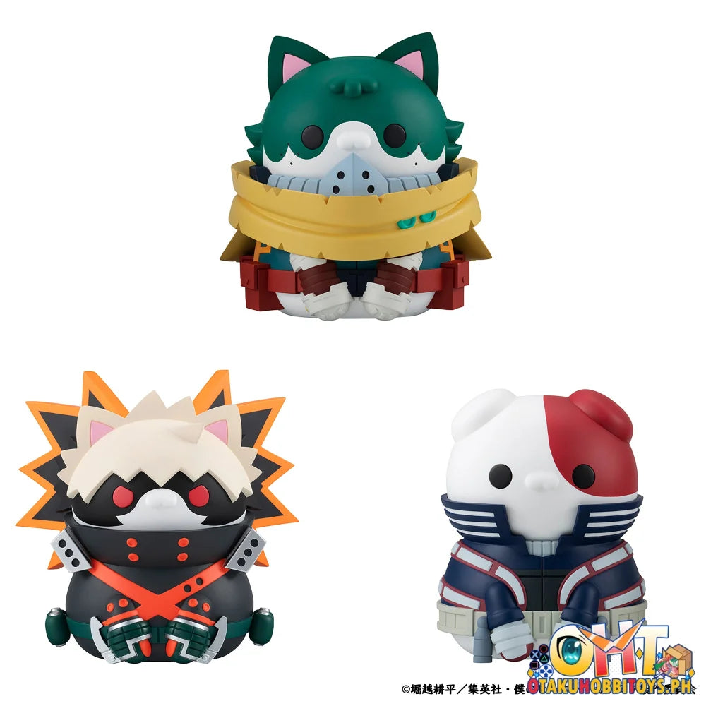 Megahouse MEGA CAT PROJECT My Hero AcademiaNyanto! The Big Heroaca Cats SeriesMidoriya & Bakugo & Todoroki set [with