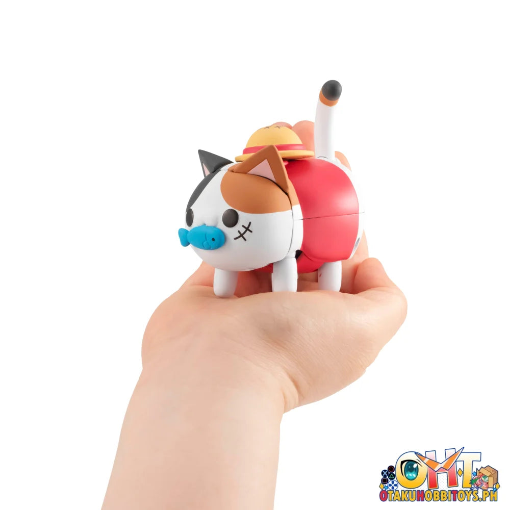 Megahouse ’Mega Cat Project One Piece Tokotoko Nyanpiecenyan Monkey D. Luffy’ Trading Figure