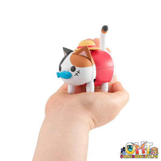 Megahouse ’Mega Cat Project One Piece Tokotoko Nyanpiecenyan Monkey D. Luffy’ Trading Figure