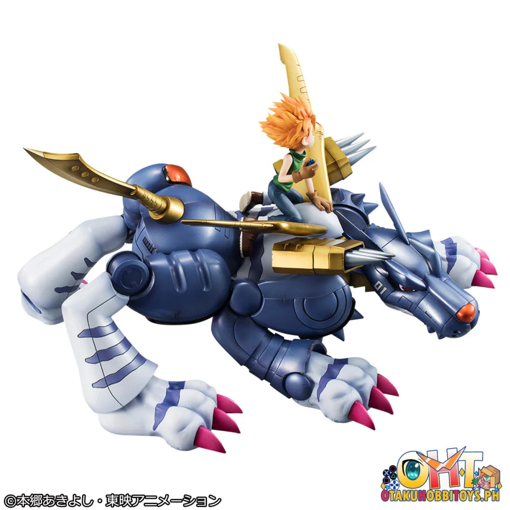 Megahouse Precious G.E.M. Series Digimon Adventure Metal Garurumon & Ishida Yamato (Repeat) Scale Figure