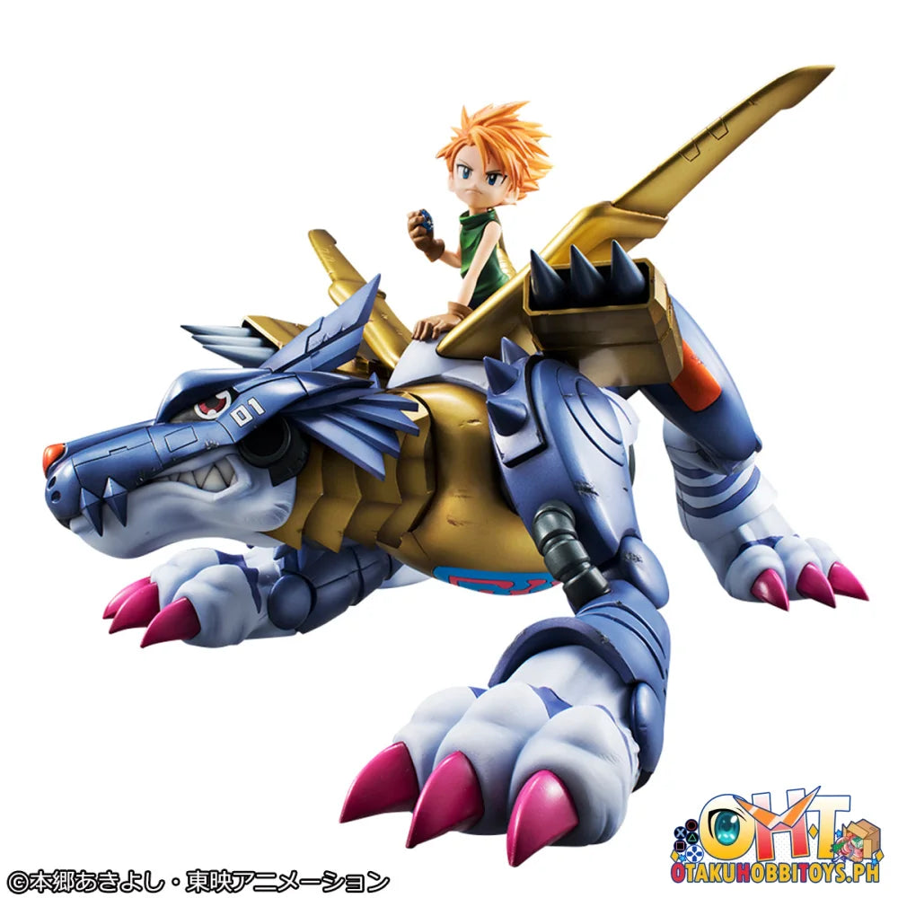 Megahouse Precious G.E.M. Series Digimon Adventure Metal Garurumon & Ishida Yamato (Repeat) Scale Figure