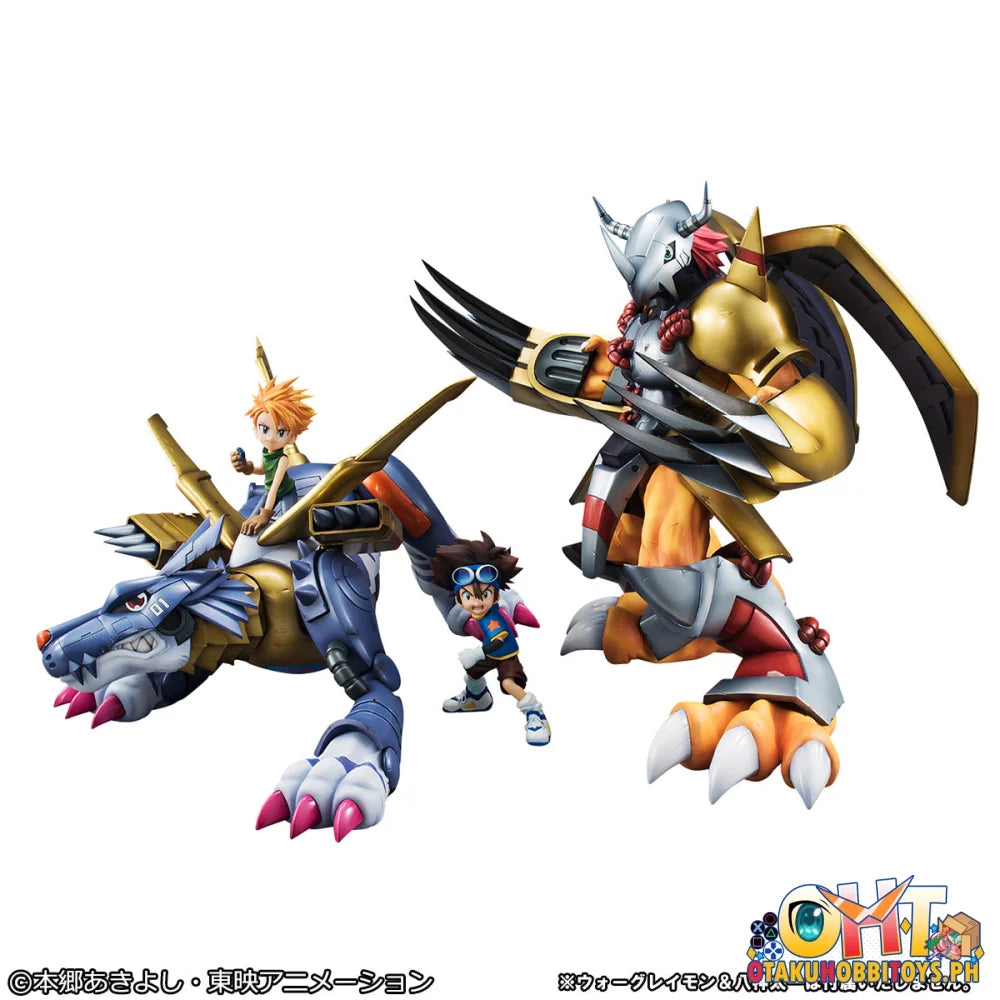 Megahouse Precious G.E.M. Series Digimon Adventure Metal Garurumon & Ishida Yamato (Repeat) Scale Figure