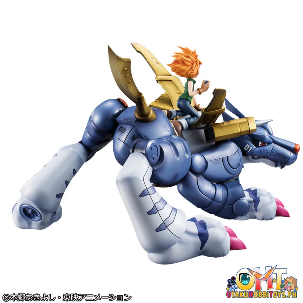 Megahouse Precious G.E.M. Series Digimon Adventure Metal Garurumon & Ishida Yamato (Repeat) Scale Figure