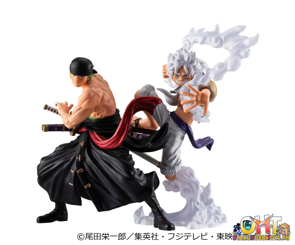 Megahouse WALLSTAR ONE PIECE Monkey D. Luffy GEAR5 & Roronoa Zoro Set [with Gift]