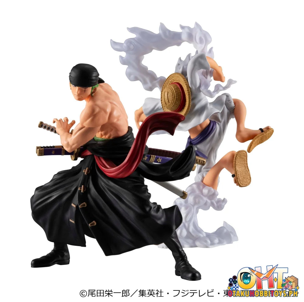 Megahouse WALLSTAR ONE PIECE Monkey D. Luffy GEAR5 & Roronoa Zoro Set [with Gift]