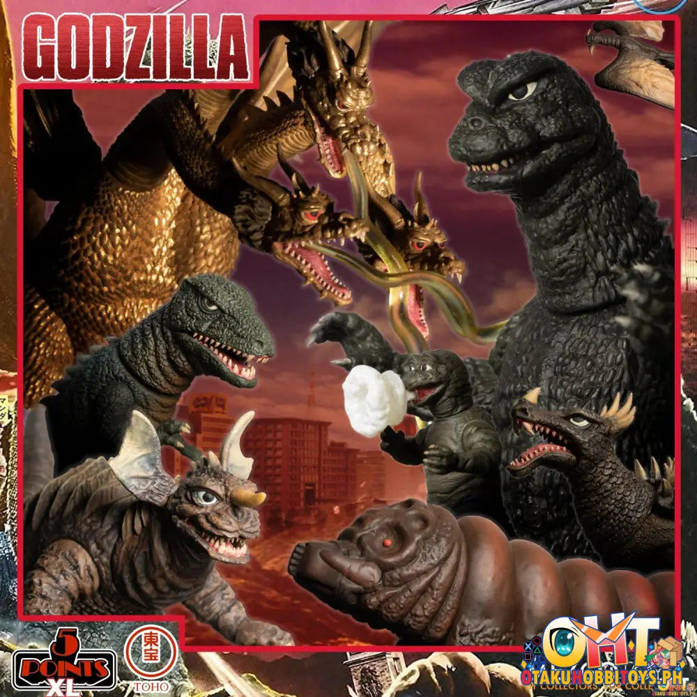 Mezco 5 Points Xl Godzilla: Destroy All Monsters (1968) - Round 1 Boxed Set