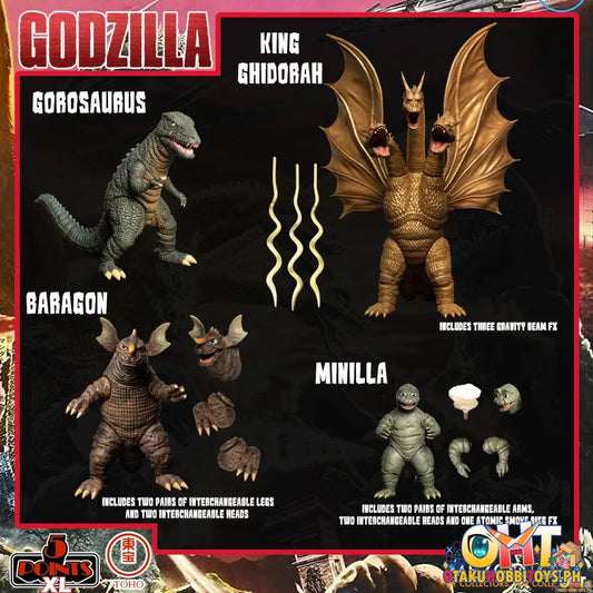 Mezco 5 Points Xl Godzilla: Destroy All Monsters (1968) - Round 2 Boxed Set