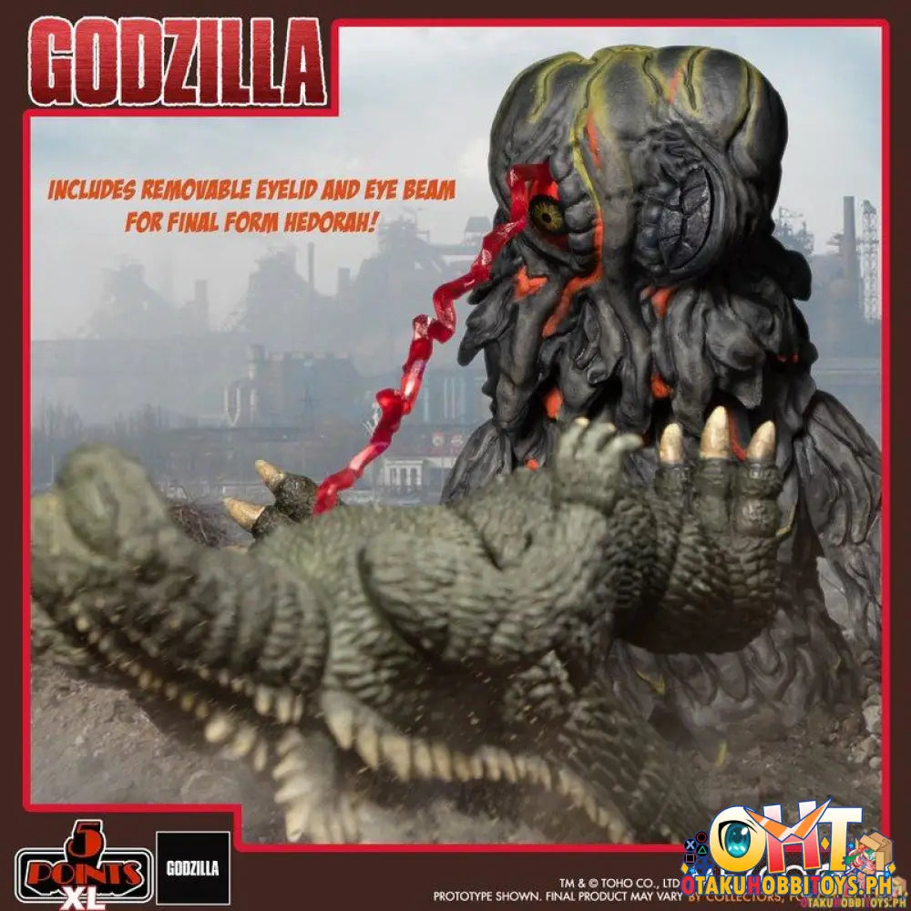 Mezco 5 Points Xl Godzilla Vs Hedorah (1971) Three Figure Boxed Set